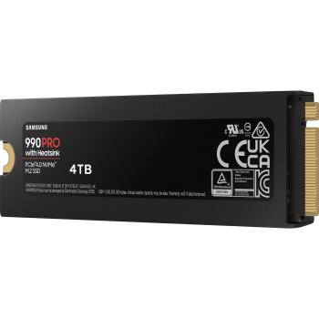 Samsung 990 PRO 4 TB M.2 interne SSD NVMe PCIe 4.0 mit Heatsink – High-Speed Gaming Speicher für PC & PlayStation 5